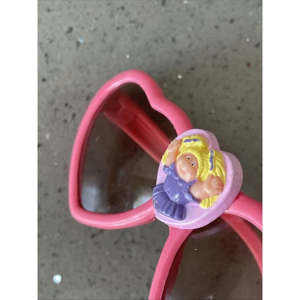 Vintage CPK Cabbage Patch Kids Children's Heart Sunglasses 1984 Pink